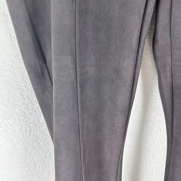 Spanx 1X Faux Suede Brown Leggings High Rise Stretch Softcore Y2K - Picture 4 of 10